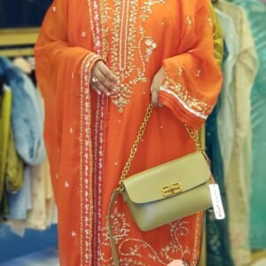 Aghanoor Chiffon 2pcs Orange