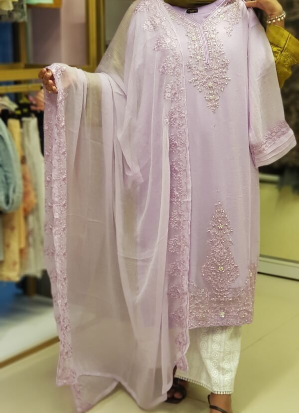 Aghanoor Chiffon 2pcs Lavender